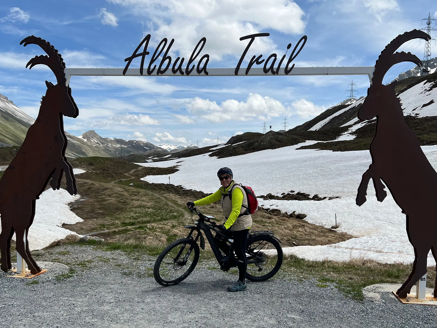 Velofahrt auf dem Albulatrail